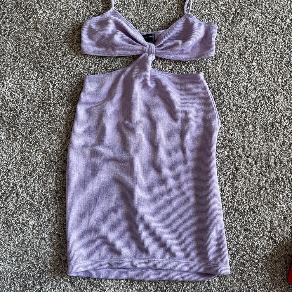 Lilac cutout mini dress - Picture 4 of 5